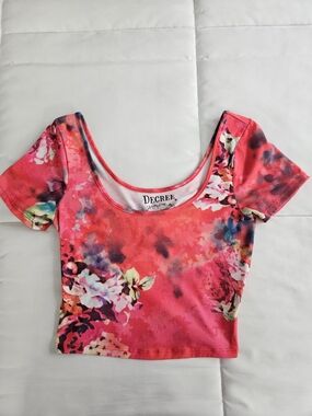 Decree Y2K Floral Crop Top